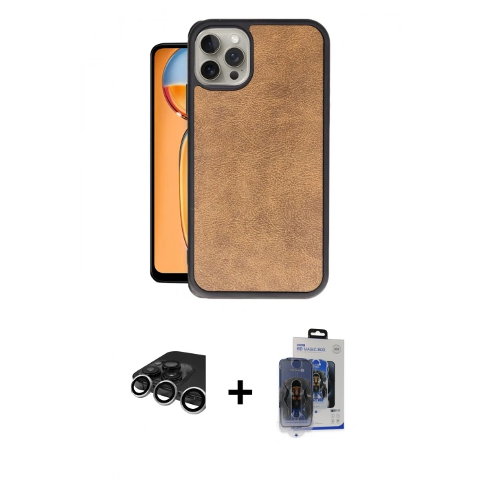MARSİLYAN™- iPhone 15 Pro Max Kılıf Kıvılcım Işık Serisi - Siyah Vanessa Magic Cam + Raze Metal Kamera Lens - GS