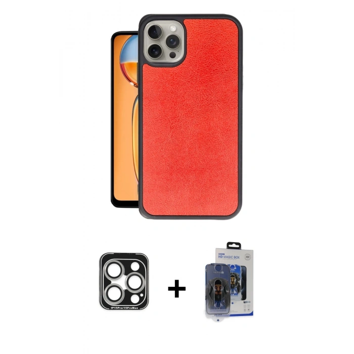 MARSİLYAN™- iPhone 15 Pro Max Kılıf Kıvılcım Işık Serisi - Siyah Vanessa Magic Cam + PVD Metal Kamera Lens - GS