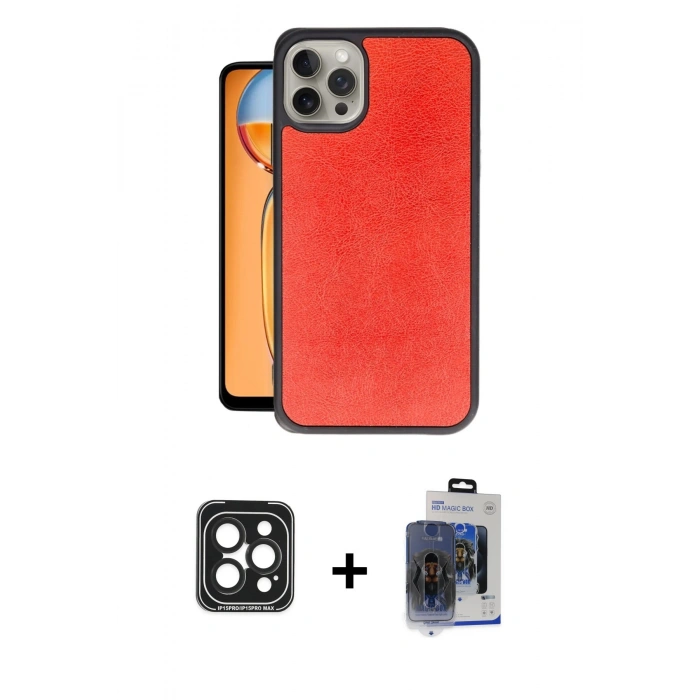 MARSİLYAN™- iPhone 15 Pro Max Kılıf Kıvılcım Işık Serisi - Siyah Vanessa Magic Cam + PVD Metal Kamera Lens - SH