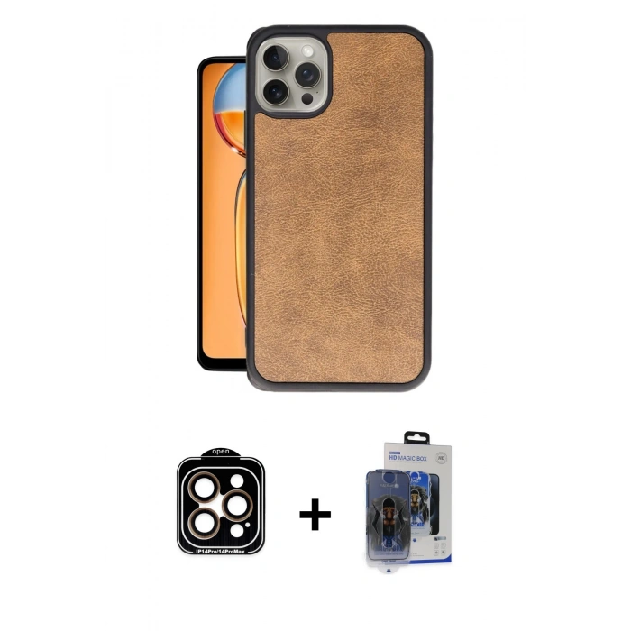 MARSİLYAN™- iPhone 15 Pro Max Kılıf Kıvılcım Işık Serisi - Siyah Vanessa Magic Cam + PVD Metal Kamera Lens - TU