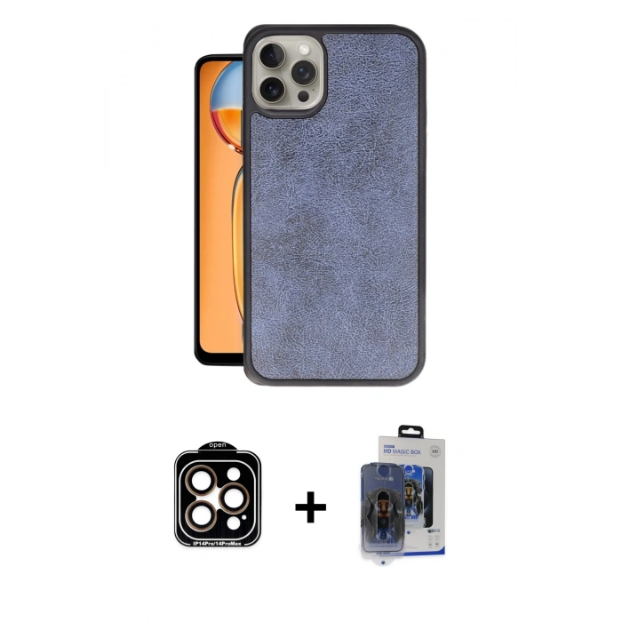 MARSİLYAN™- iPhone 15 Pro Max Kılıf Kıvılcım Işık Serisi - Siyah Vanessa Magic Cam + PVD Metal Kamera Lens - TU
