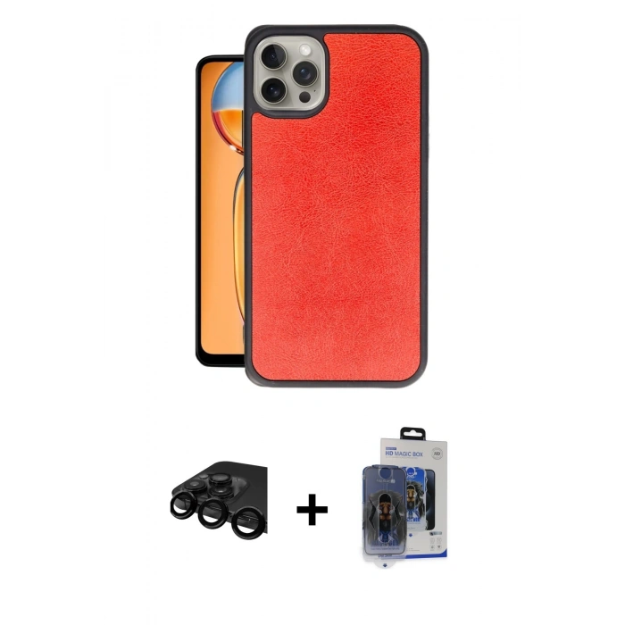 MARSİLYAN™- iPhone 15 Pro Max Kılıf Kıvılcım Işık Serisi - Siyah Vanessa Magic Cam + Raze Metal Kamera Lens - SH