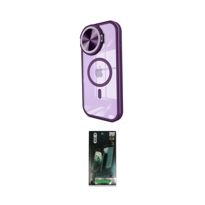 MARSİLYAN™- iPhone 15 Pro Max Kılıf Kıvılcım Modern Koleksiyonu - Şeffaf 360 Full Body Arka Koruyucu