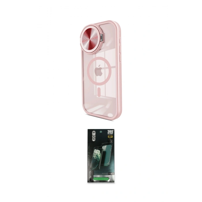 MARSİLYAN™- iPhone 15 Pro Max Kılıf Kıvılcım Modern Koleksiyonu - Şeffaf 360 Full Body Arka Koruyucu