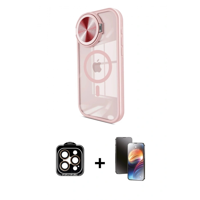 MARSİLYAN™- iPhone 15 Pro Max Kılıf Kıvılcım Modern Koleksiyonu - Siyah 3D Antistatik Mat Seramik Nano Ekran Koruyucu + PVD Metal Kamera Lens - TU