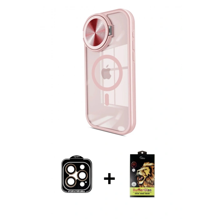 MARSİLYAN™- iPhone 15 Pro Max Kılıf Kıvılcım Modern Koleksiyonu - Siyah Buffer Cam Ekran Koruyucu + PVD Metal Kamera Lens - TU