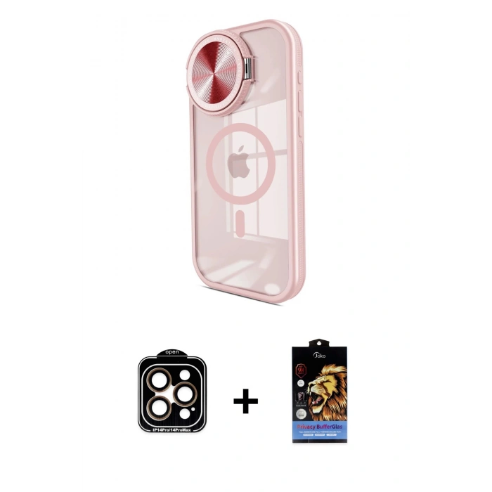 MARSİLYAN™- iPhone 15 Pro Max Kılıf Kıvılcım Modern Koleksiyonu - Siyah Buffer Hayalet Cam Ekran Koruyucu + PVD Metal Kamera Lens - TU