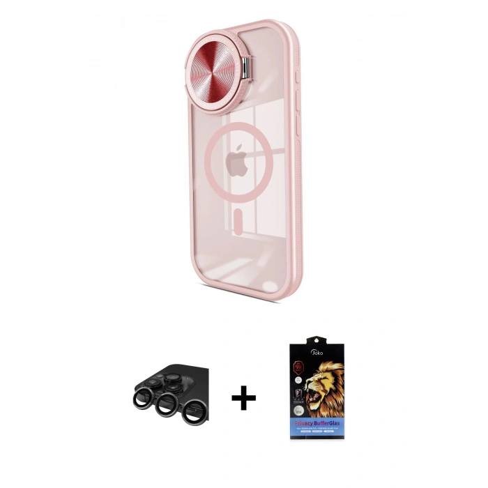 MARSİLYAN™- iPhone 15 Pro Max Kılıf Kıvılcım Modern Koleksiyonu - Siyah Buffer Hayalet Cam Ekran Koruyucu + Raze Metal Kamera Lens - TMGI