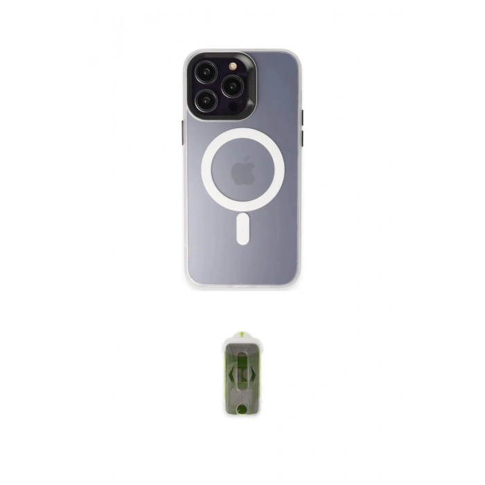 MARSİLYAN™- iPhone 15 Pro Max Kılıf Kozmos Çizgi Prime - Siyah Joko Magic 5D Hayalet Cam