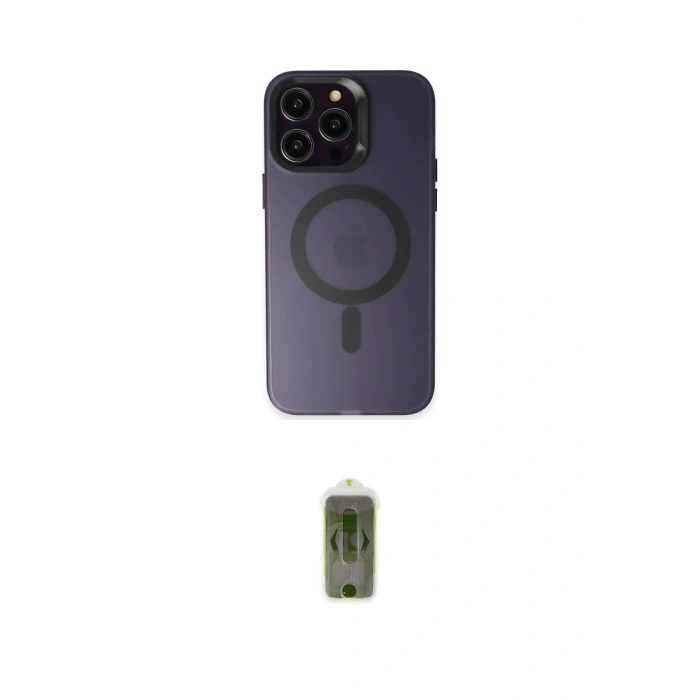 MARSİLYAN™- iPhone 15 Pro Max Kılıf Kozmos Çizgi Prime - Siyah Joko Magic 5D Hayalet Cam