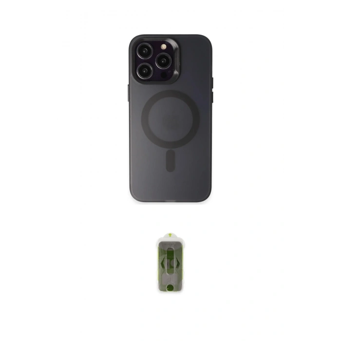 MARSİLYAN™- iPhone 15 Pro Max Kılıf Kozmos Çizgi Prime - Siyah Joko Magic 5D Hayalet Cam