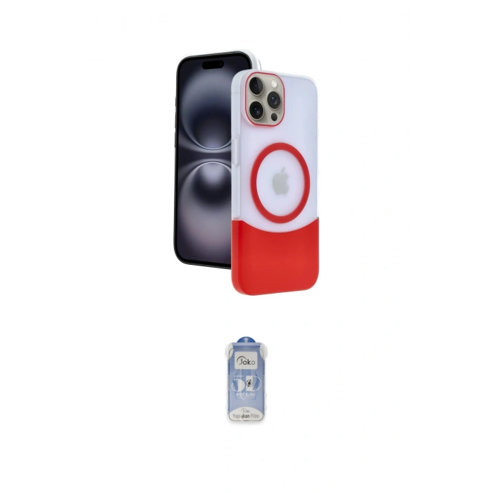 MARSİLYAN™- iPhone 15 Pro Max Kılıf Kozmos Form Özel Seri - Siyah Joko Magic 5D Cam