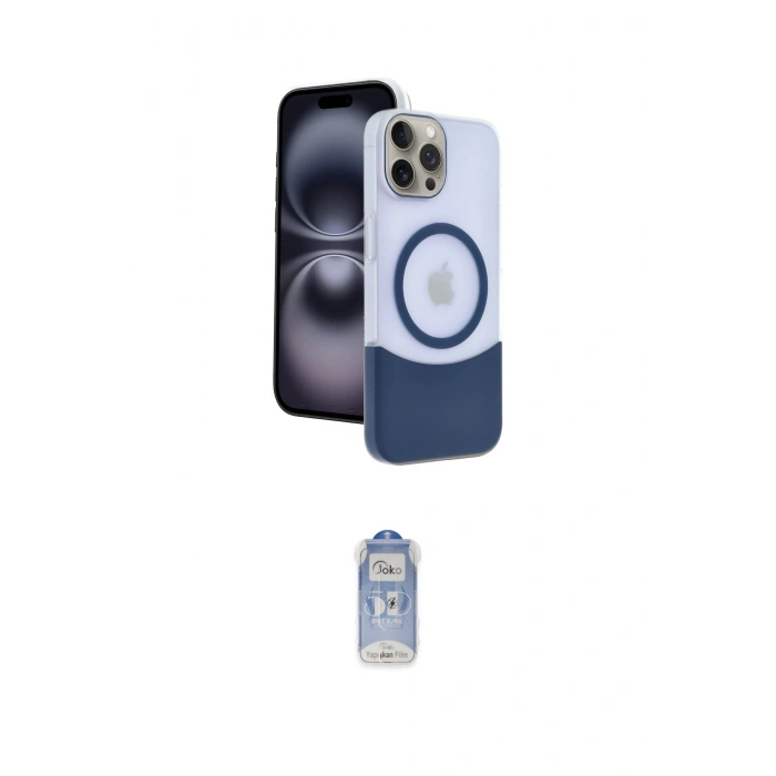 MARSİLYAN™- iPhone 15 Pro Max Kılıf Kozmos Form Özel Seri - Siyah Joko Magic 5D Cam