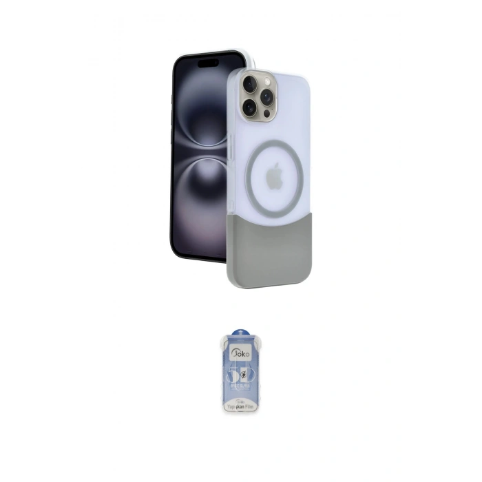 MARSİLYAN™- iPhone 15 Pro Max Kılıf Kozmos Form Özel Seri - Siyah Joko Magic 5D Cam
