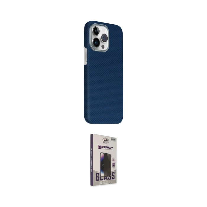 MARSİLYAN™- iPhone 15 Pro Max Kılıf Kozmos Klasik Prime - Siyah Bilvis Hayalet Cam Ekran Koruyucu