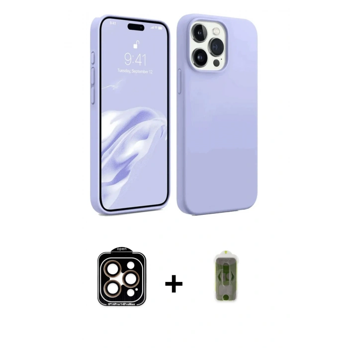MARSİLYAN™- iPhone 15 Pro Max Kılıf Kozmos Yansıma Özel Seri - Siyah Joko Magic 5D Hayalet Cam + PVD Metal Kamera Lens - TU