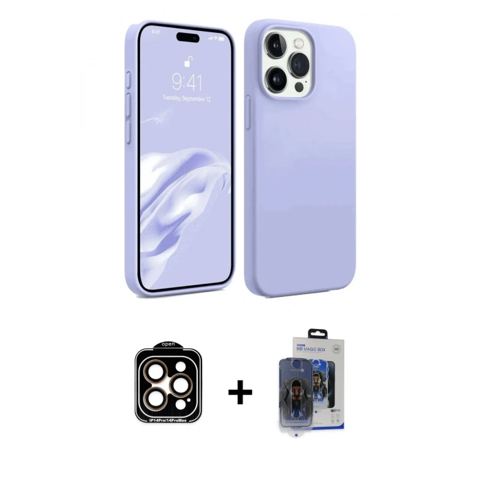 MARSİLYAN™- iPhone 15 Pro Max Kılıf Kozmos Yansıma Özel Seri - Siyah Vanessa Magic Cam + PVD Metal Kamera Lens - TU