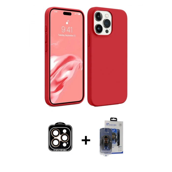 MARSİLYAN™- iPhone 15 Pro Max Kılıf Kozmos Yansıma Özel Seri - Siyah Vanessa Magic Cam + PVD Metal Kamera Lens - TU