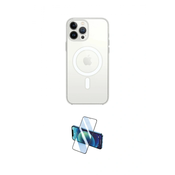 MARSİLYAN™- iPhone 15 Pro Max Kılıf Kutup Klasik Serisi - Siyah 3D Antistatik Seramik Nano Ekran Koruyucu