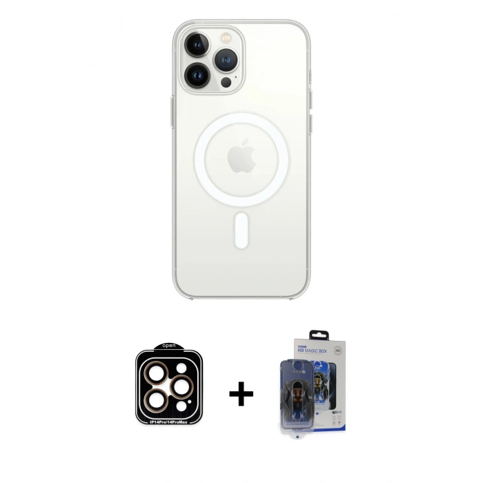 MARSİLYAN™- iPhone 15 Pro Max Kılıf Kutup Klasik Serisi - Siyah Vanessa Magic Cam + PVD Metal Kamera Lens - TU