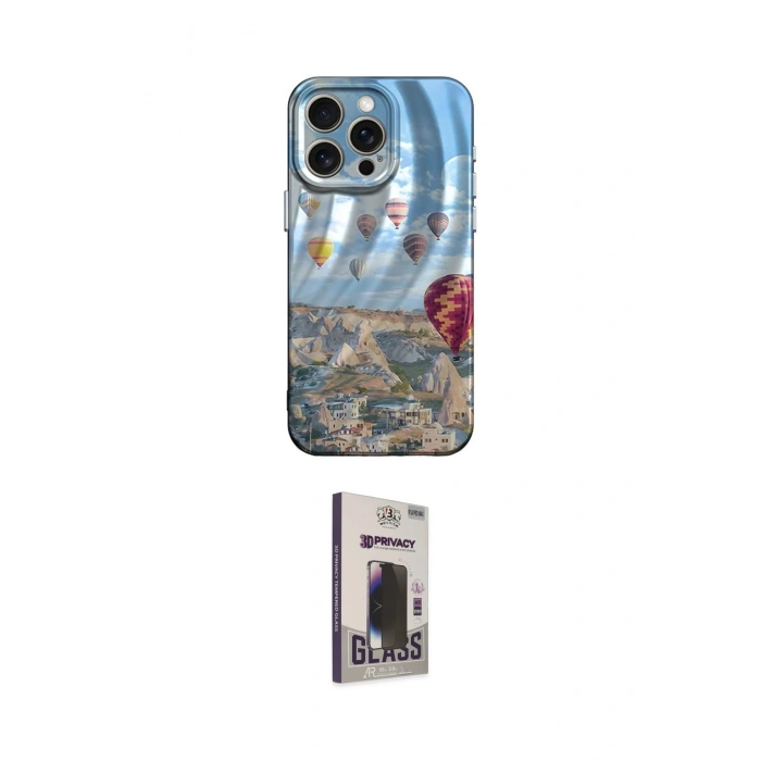 MARSİLYAN™- iPhone 15 Pro Max Kılıf Nova Doku Prime - Siyah Bilvis Hayalet Cam Ekran Koruyucu