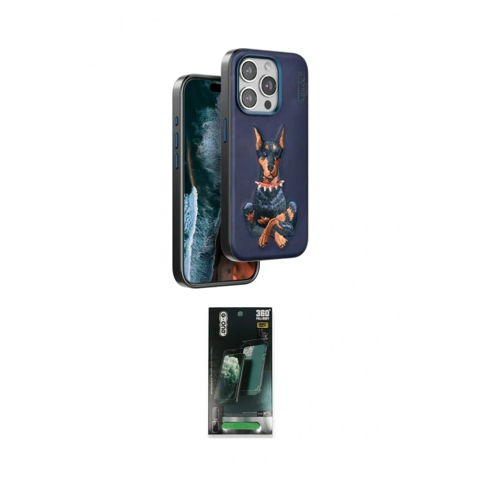 MARSİLYAN™- iPhone 15 Pro Max Kılıf Nova Form Koleksiyonu - Şeffaf 360 Full Body Arka Koruyucu