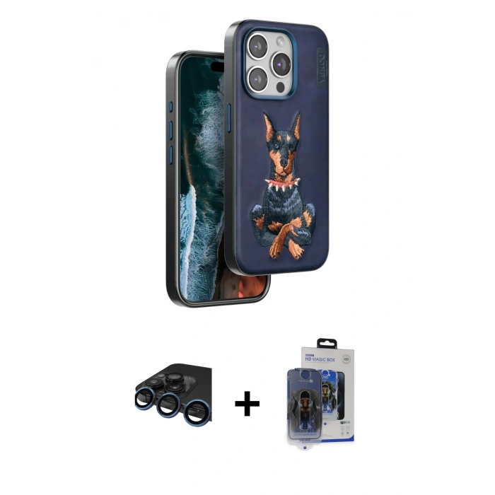 MARSİLYAN™- iPhone 15 Pro Max Kılıf Nova Form Koleksiyonu - Siyah Vanessa Magic Cam + Raze Metal Kamera Lens - LT