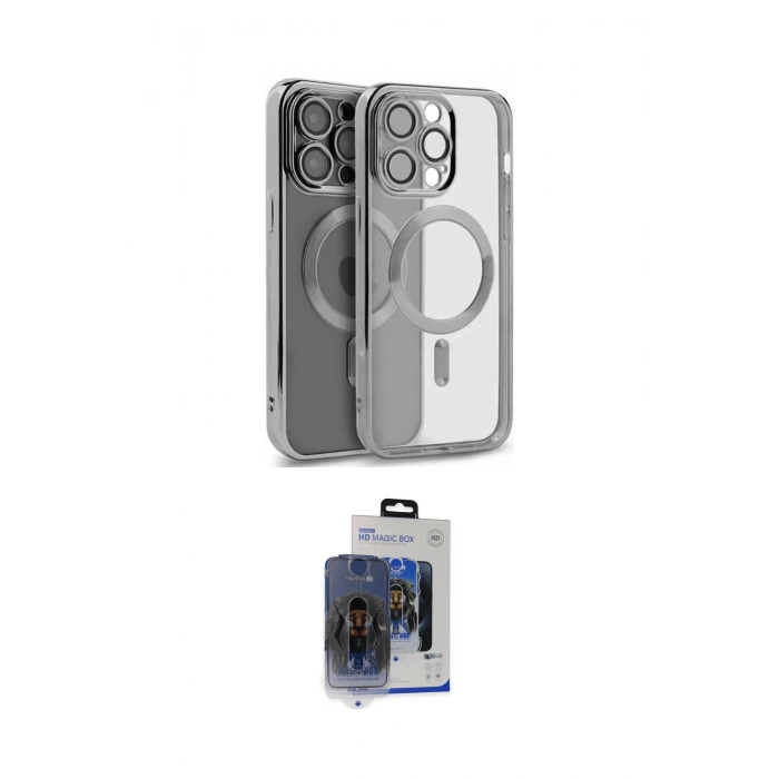 MARSİLYAN™- iPhone 15 Pro Max Kılıf Nova Işık Özel Seri - Siyah Vanessa Magic Cam