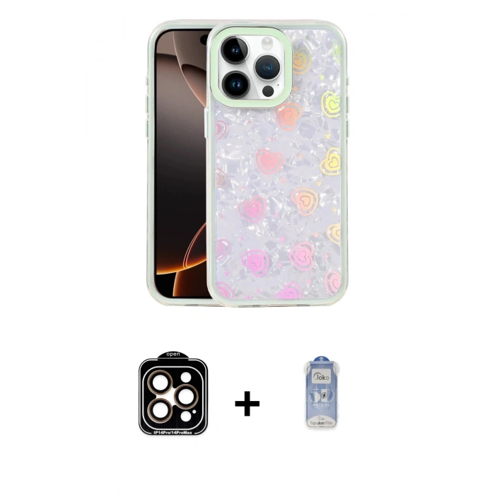 MARSİLYAN™- iPhone 15 Pro Max Kılıf Odak Prime - Siyah Joko Magic 5D Cam + PVD Metal Kamera Lens - TU