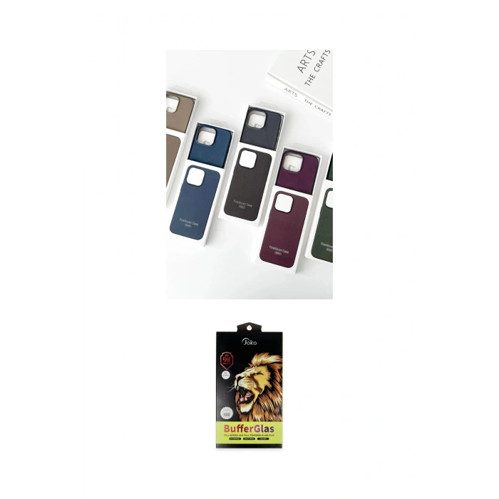 MARSİLYAN™- iPhone 15 Pro Max Kılıf Pusula Modern - Siyah Buffer Cam Ekran Koruyucu