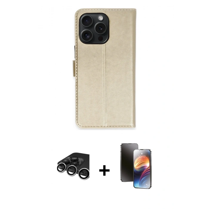 MARSİLYAN™- iPhone 15 Pro Max Kılıf Siluet Işık Serisi - Siyah 3D Antistatik Mat Seramik Nano Ekran Koruyucu + Raze Metal Kamera Lens - GS