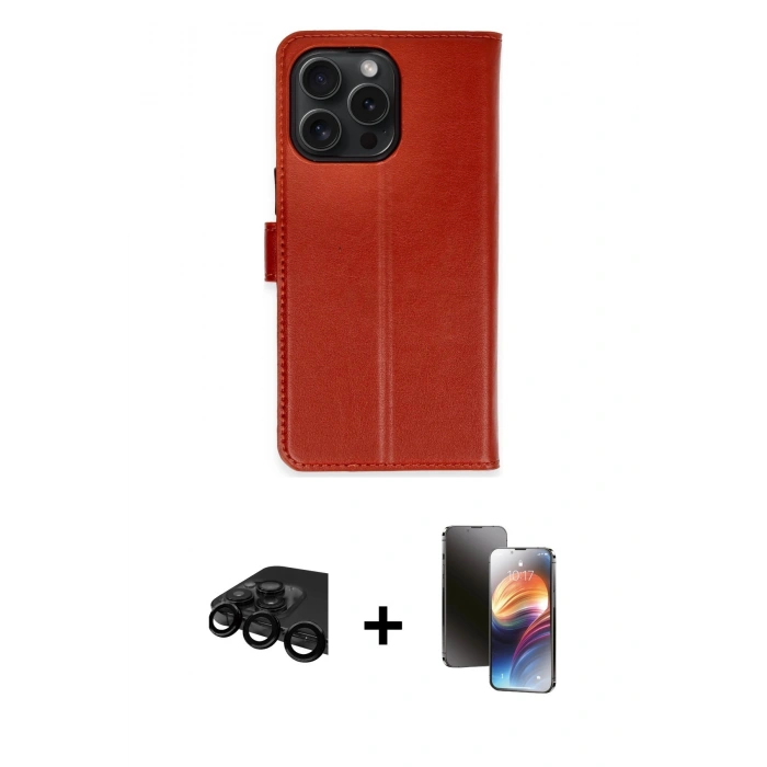 MARSİLYAN™- iPhone 15 Pro Max Kılıf Siluet Işık Serisi - Siyah 3D Antistatik Mat Seramik Nano Ekran Koruyucu + Raze Metal Kamera Lens - SH