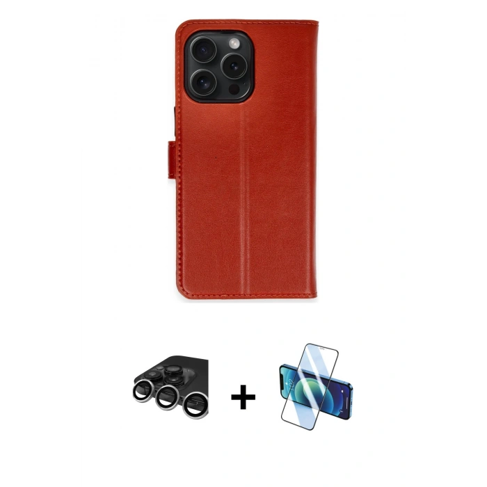 MARSİLYAN™- iPhone 15 Pro Max Kılıf Siluet Işık Serisi - Siyah 3D Antistatik Seramik Nano Ekran Koruyucu + Raze Metal Kamera Lens - GS