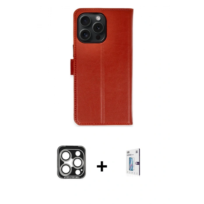 MARSİLYAN™- iPhone 15 Pro Max Kılıf Siluet Işık Serisi - Siyah Bilvis 0.18mm Plus Cam Ekran Koruyucu + PVD Metal Kamera Lens - GS