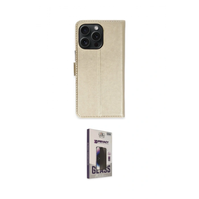 MARSİLYAN™- iPhone 15 Pro Max Kılıf Siluet Işık Serisi - Siyah Bilvis Hayalet Cam Ekran Koruyucu