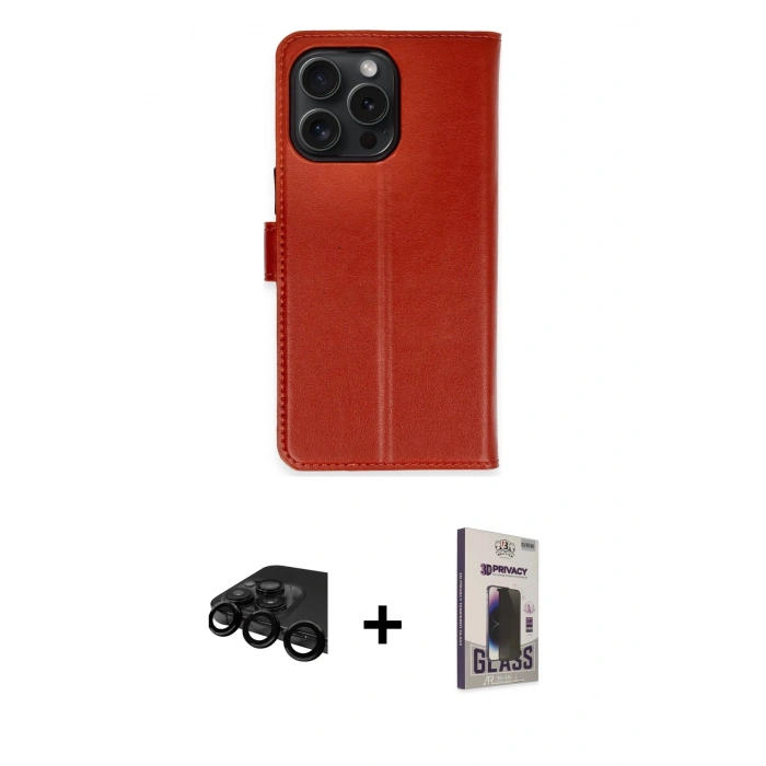 MARSİLYAN™- iPhone 15 Pro Max Kılıf Siluet Işık Serisi - Siyah Bilvis Hayalet Cam Ekran Koruyucu + Raze Metal Kamera Lens - SH