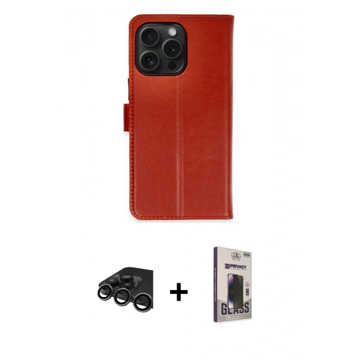 MARSİLYAN™- iPhone 15 Pro Max Kılıf Siluet Işık Serisi - Siyah Bilvis Hayalet Cam Ekran Koruyucu + Raze Metal Kamera Lens - TMGI