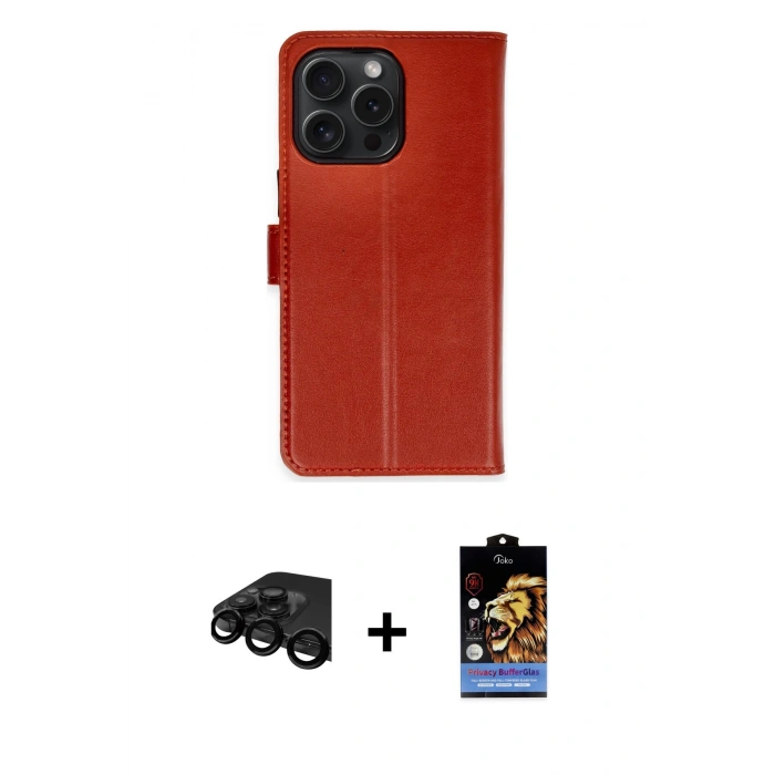 MARSİLYAN™- iPhone 15 Pro Max Kılıf Siluet Işık Serisi - Siyah Buffer Hayalet Cam Ekran Koruyucu + Raze Metal Kamera Lens - SH