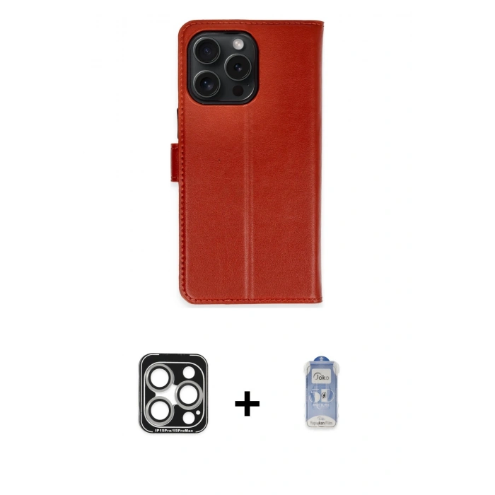 MARSİLYAN™- iPhone 15 Pro Max Kılıf Siluet Işık Serisi - Siyah Joko Magic 5D Cam + PVD Metal Kamera Lens - GS
