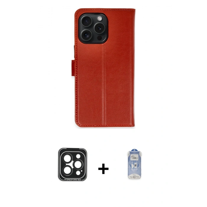 MARSİLYAN™- iPhone 15 Pro Max Kılıf Siluet Işık Serisi - Siyah Joko Magic 5D Cam + PVD Metal Kamera Lens - SH