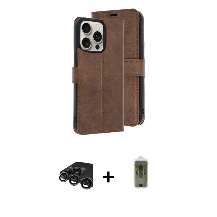 MARSİLYAN™- iPhone 15 Pro Max Kılıf Siluet Işık Serisi - Siyah Joko Magic 5D Hayalet Cam + Raze Metal Kamera Lens - TMGI