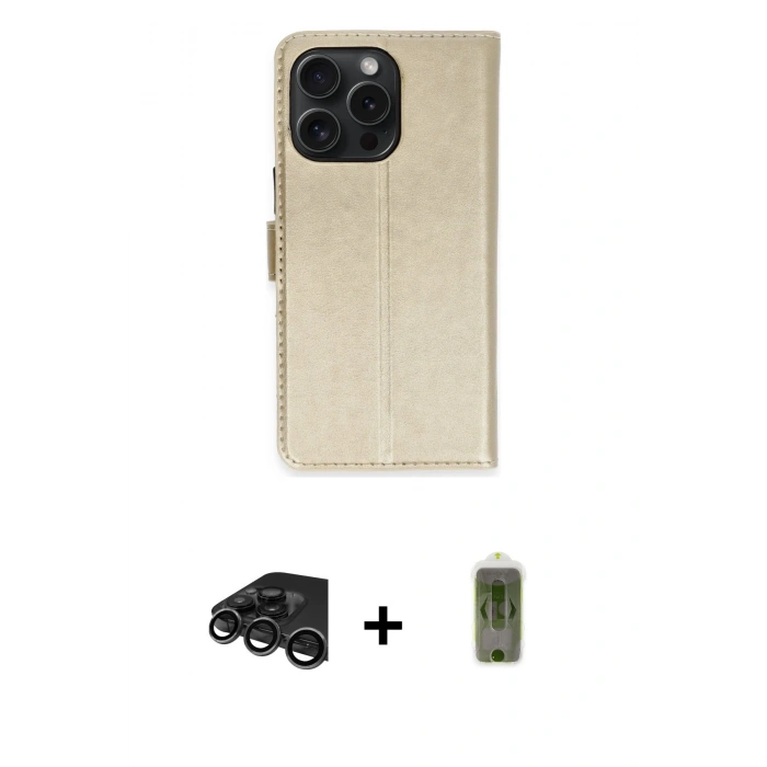 MARSİLYAN™- iPhone 15 Pro Max Kılıf Siluet Işık Serisi - Siyah Joko Magic 5D Hayalet Cam + Raze Metal Kamera Lens - TMGI
