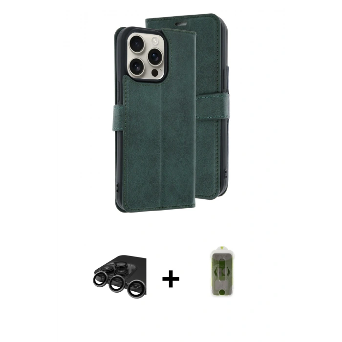 MARSİLYAN™- iPhone 15 Pro Max Kılıf Siluet Işık Serisi - Siyah Joko Magic 5D Hayalet Cam + Raze Metal Kamera Lens - TMGI