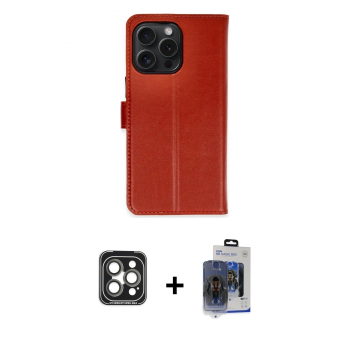 MARSİLYAN™- iPhone 15 Pro Max Kılıf Siluet Işık Serisi - Siyah Vanessa Magic Cam + PVD Metal Kamera Lens - GI