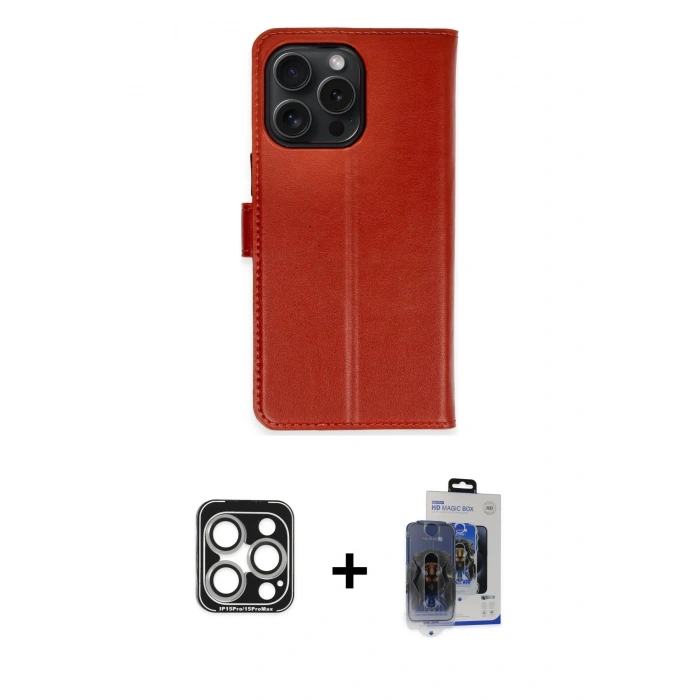 MARSİLYAN™- iPhone 15 Pro Max Kılıf Siluet Işık Serisi - Siyah Vanessa Magic Cam + PVD Metal Kamera Lens - GS