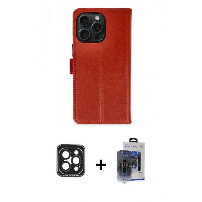 MARSİLYAN™- iPhone 15 Pro Max Kılıf Siluet Işık Serisi - Siyah Vanessa Magic Cam + PVD Metal Kamera Lens - SH