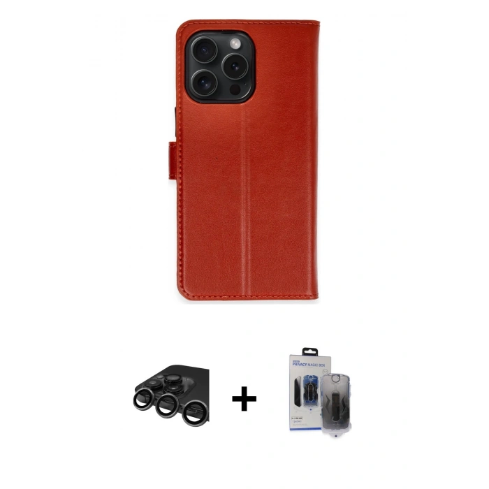 MARSİLYAN™- iPhone 15 Pro Max Kılıf Siluet Işık Serisi - Siyah Vanessa Magic Hayalet Cam + Raze Metal Kamera Lens - TMGI