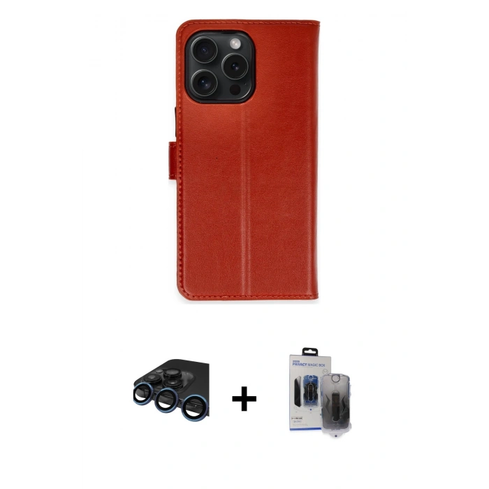 MARSİLYAN™- iPhone 15 Pro Max Kılıf Siluet Işık Serisi - Siyah Vanessa Magic Hayalet Cam + Raze Metal Kamera Lens - LT