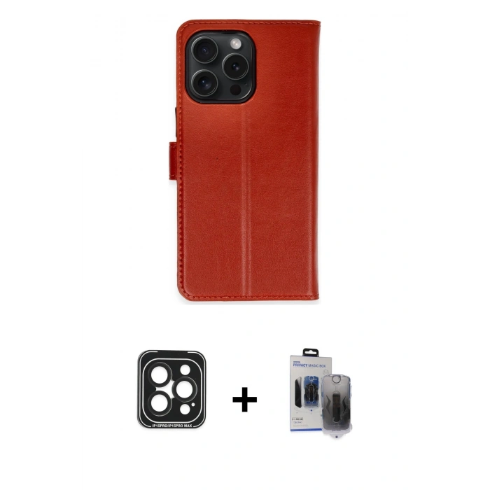 MARSİLYAN™- iPhone 15 Pro Max Kılıf Siluet Işık Serisi - Siyah Vanessa Magic Hayalet Cam + Siyah PVD Metal Kamera Lens