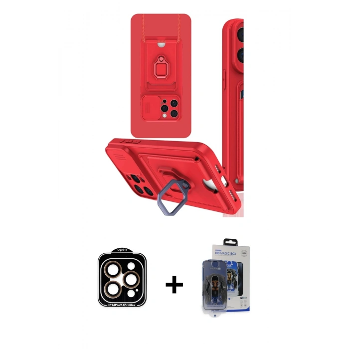 MARSİLYAN™- iPhone 15 Pro Max Kılıf Vadi Form Prime - Siyah Vanessa Magic Cam + PVD Metal Kamera Lens - TU